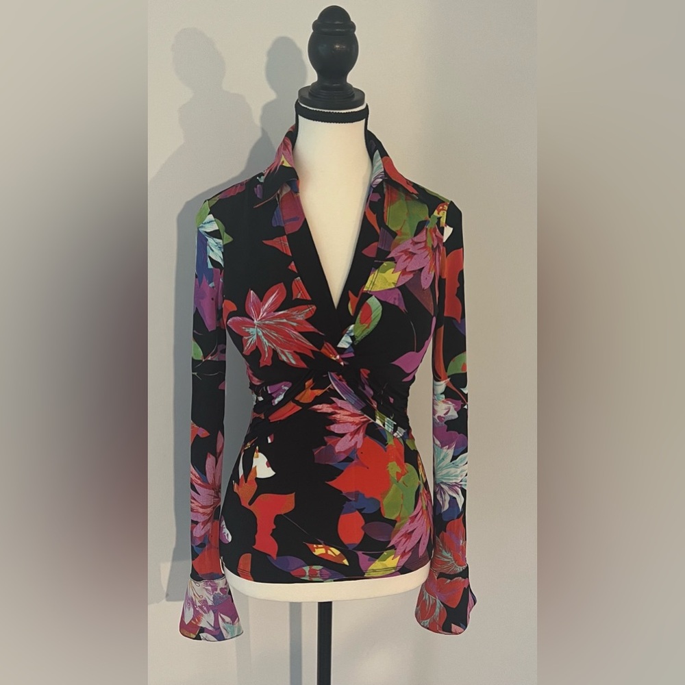 Cache Floral blouse Size S